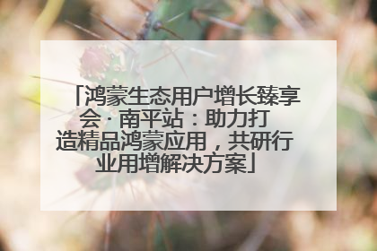 鸿蒙生态用户增长臻享会 · 南平站：助力打造精品鸿蒙应用，共研行业用增解决方案